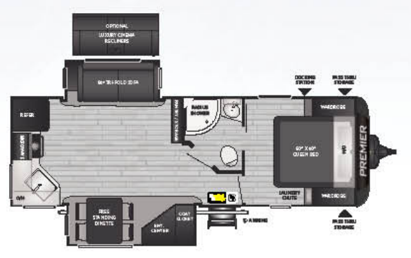 View 2021 Keystone Bullet Premier 24RKPR complete specs and manufacturer brochures