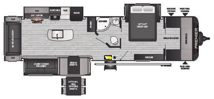 View 2021 Keystone Bullet Premier 34RIPR complete specs and manufacturer brochures