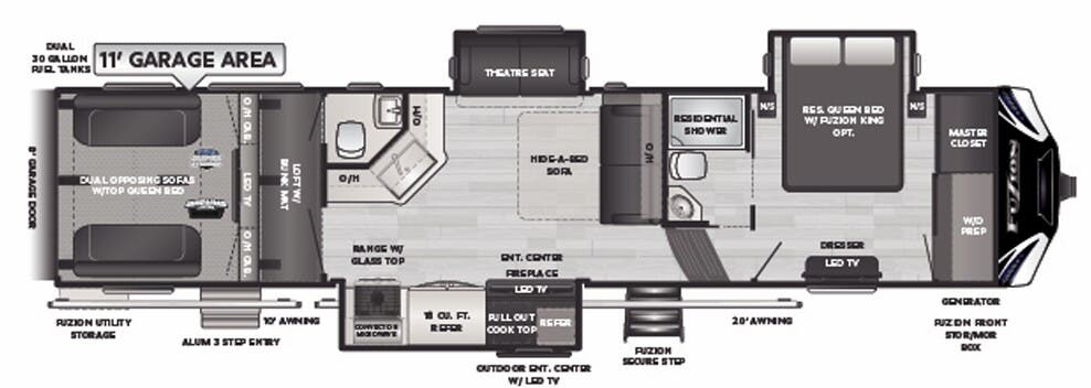 View 2021 Keystone Fuzion 379 complete specs and manufacturer brochures