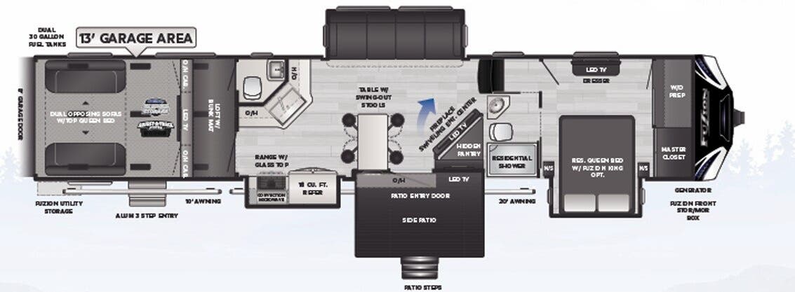 View 2021 Keystone Fuzion 424 complete specs and manufacturer brochures