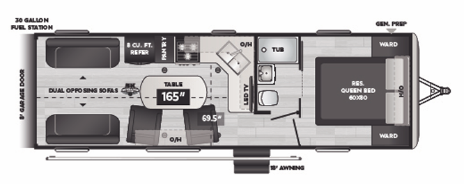 View 2021 Keystone Fuzion Impact 26V complete specs and manufacturer brochures