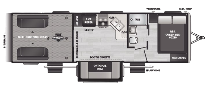 View 2021 Keystone Fuzion Impact 28V complete specs and manufacturer brochures