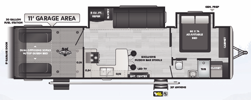 View 2021 Keystone Fuzion Impact 317 complete specs and manufacturer brochures