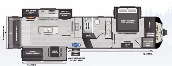 View 2021 Keystone Montana 3230CK complete specs and manufacturer brochures
