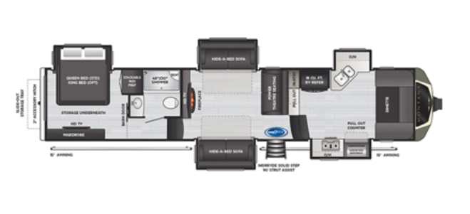 View 2021 Keystone Montana 3740FK complete specs and manufacturer brochures