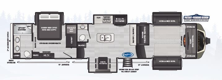 View 2021 Keystone Montana 3761FL complete specs and manufacturer brochures