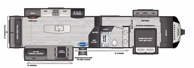 View 2021 Keystone Montana 3781RL complete specs and manufacturer brochures