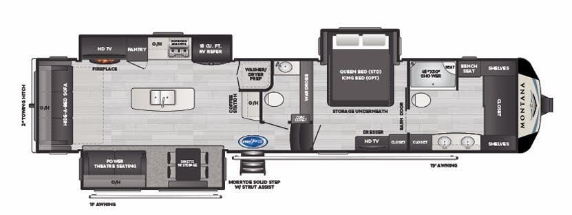 View 2021 Keystone Montana 3931FB complete specs and manufacturer brochures
