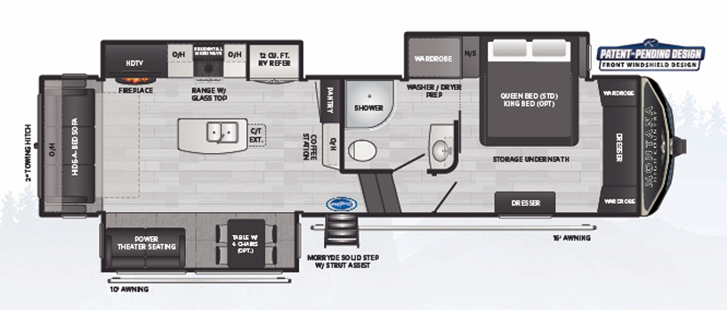View 2021 Keystone Montana High Country 294RL complete specs and manufacturer brochures