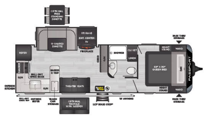 View 2021 Keystone Passport Grand Touring (GT) 2704RK complete specs and manufacturer brochures