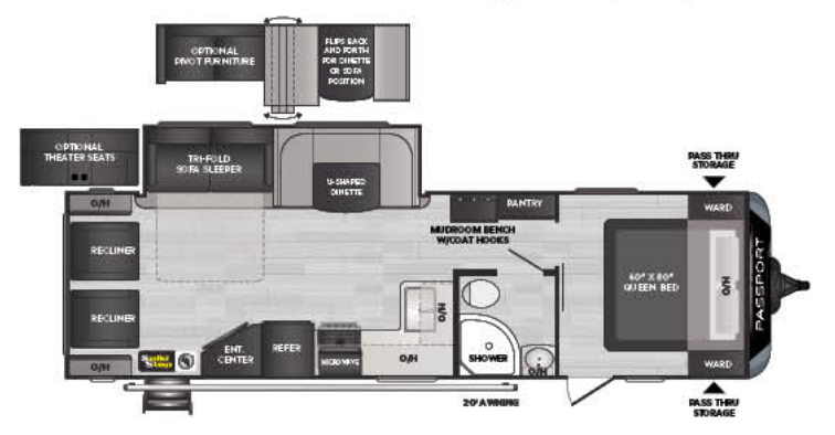 View 2021 Keystone Passport Grand Touring (GT) 2900RLWE complete specs and manufacturer brochures