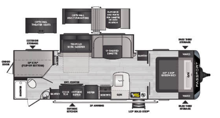 View 2021 Keystone Passport Grand Touring (GT) 2951BH complete specs and manufacturer brochures