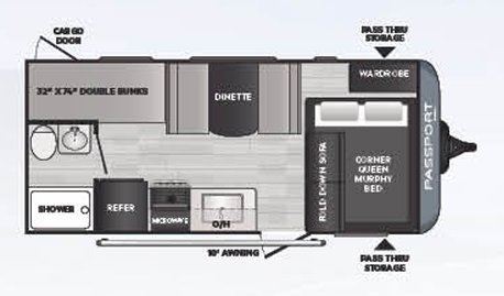 View 2021 Keystone Passport SL Series 176BH complete specs and manufacturer brochures
