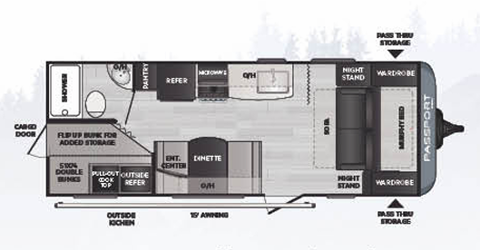 View 2021 Keystone Passport SL Series 219BH complete specs and manufacturer brochures