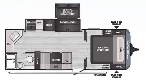 View 2021 Keystone Passport SL Series 229RK complete specs and manufacturer brochures