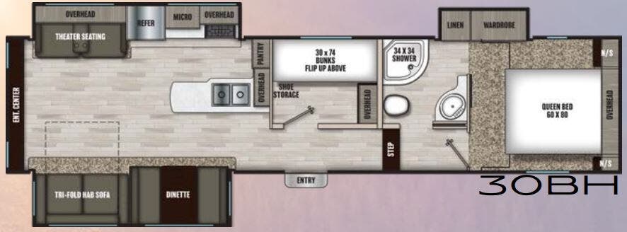 View 2021 Shasta Phoenix Lite 30BHS complete specs and manufacturer brochures