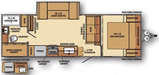 View 2021 Shasta Shasta 25RB complete specs and manufacturer brochures