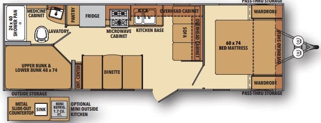 View 2021 Shasta Shasta 26BH complete specs and manufacturer brochures