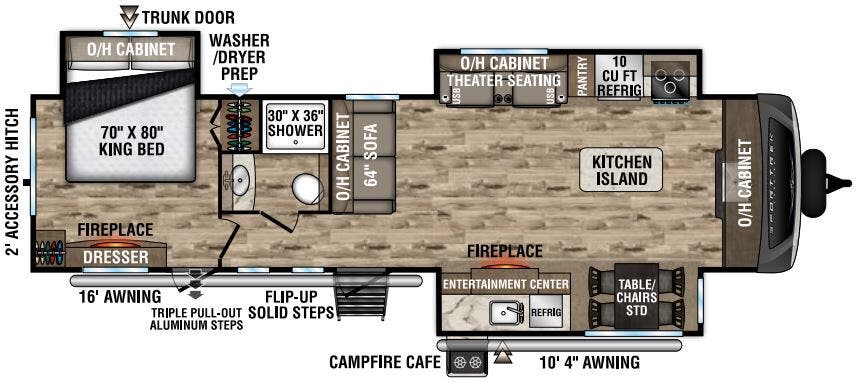View 2021 Venture RV SportTrek Touring Edition STT333VFK complete specs and manufacturer brochures