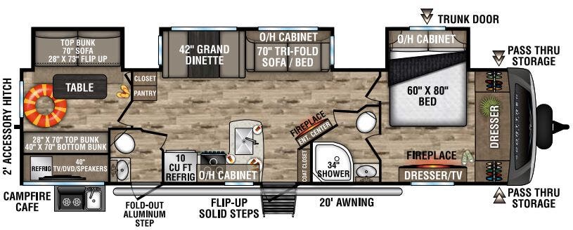 View 2021 Venture RV SportTrek Touring Edition STT343VBH complete specs and manufacturer brochures