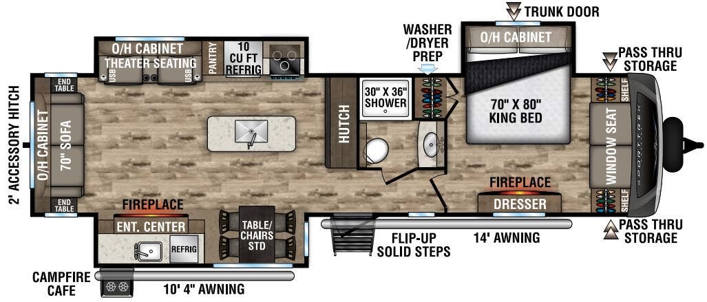 View 2021 Venture RV SportTrek Touring Edition STT343VIK complete specs and manufacturer brochures