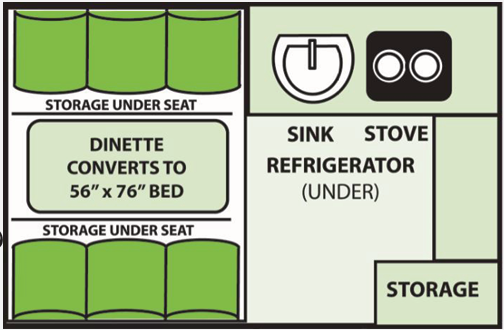 View 2022 Aliner Ranger 10 Rear Dinette complete specs and manufacturer brochures