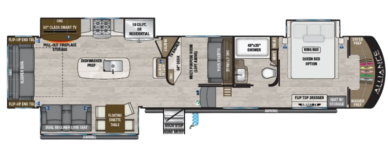 View 2022 Alliance RV Paradigm 390MP complete specs and manufacturer brochures