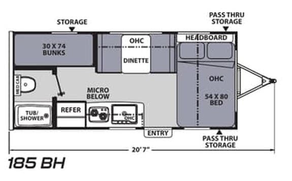 View 2022 Coachmen Apex Nano 185 BH complete specs and manufacturer brochures
