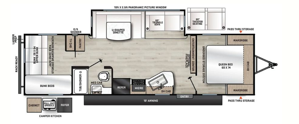 View 2022 Coachmen Catalina Legacy Edition 293QBCK complete specs and manufacturer brochures