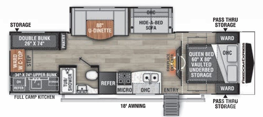 View 2022 Coachmen Freedom Express Liberty Edition 292 BHDSLE complete specs and manufacturer brochures