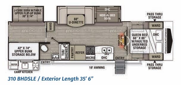 View 2022 Coachmen Freedom Express Maple Leaf Edition 310 BHDSLE complete specs and manufacturer brochures