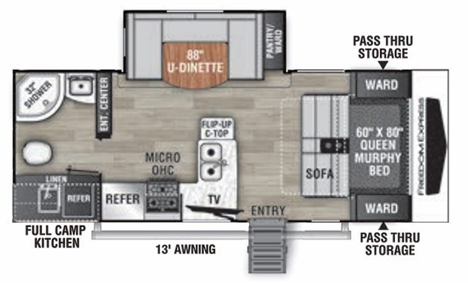 View 2022 Coachmen Freedom Express Ultra Lite 226 RBS complete specs and manufacturer brochures
