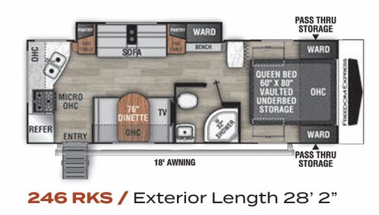View 2022 Coachmen Freedom Express Ultra Lite 246 RKS complete specs and manufacturer brochures