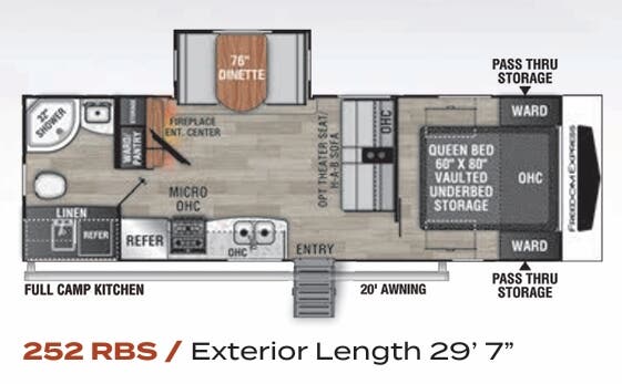 View 2022 Coachmen Freedom Express Ultra Lite 252 RBS complete specs and manufacturer brochures