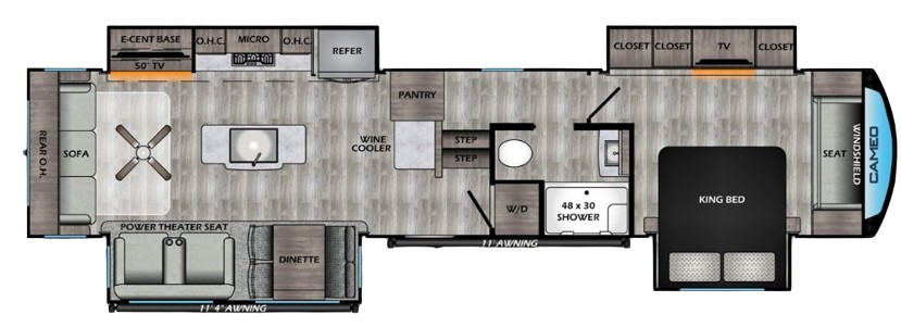 View 2022 CrossRoads Cameo CE-3701RL complete specs and manufacturer brochures