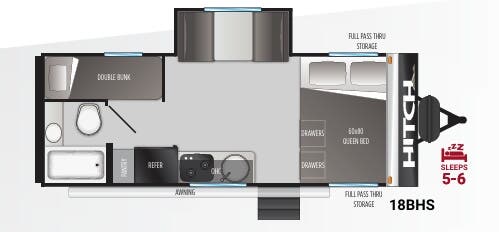 View 2022 Cruiser RV Hitch 18BHS complete specs and manufacturer brochures