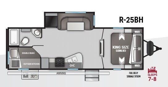 View 2022 Cruiser RV Radiance R-25BH complete specs and manufacturer brochures
