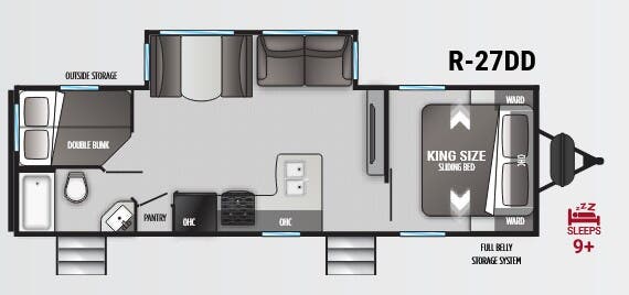 View 2022 Cruiser RV Radiance R-27DD complete specs and manufacturer brochures