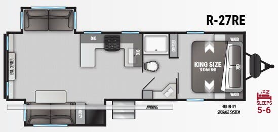 View 2022 Cruiser RV Radiance R-27RE complete specs and manufacturer brochures