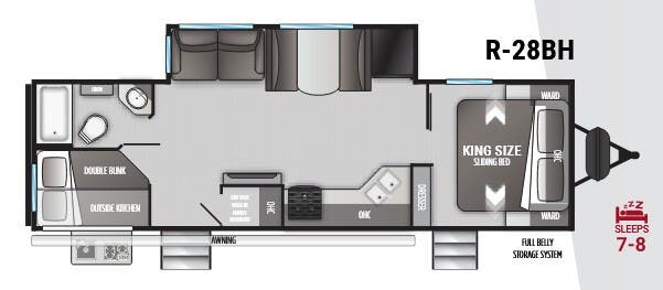 View 2022 Cruiser RV Radiance R-28BH complete specs and manufacturer brochures