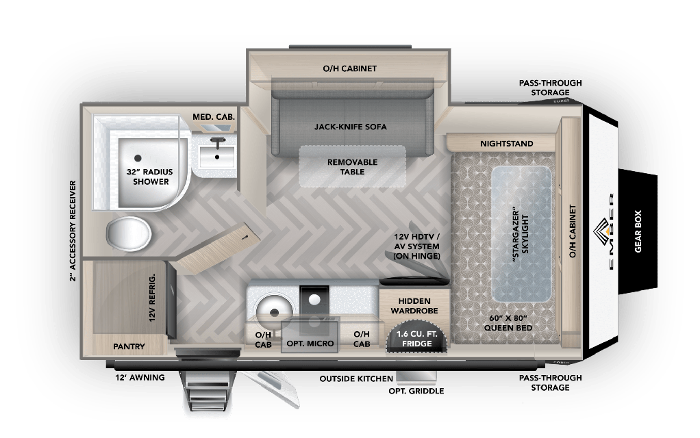 View 2022 Ember RV Overland 171FB complete specs and manufacturer brochures