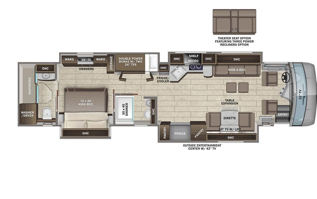 View 2022 Entegra Coach Cornerstone 45R complete specs and manufacturer brochures