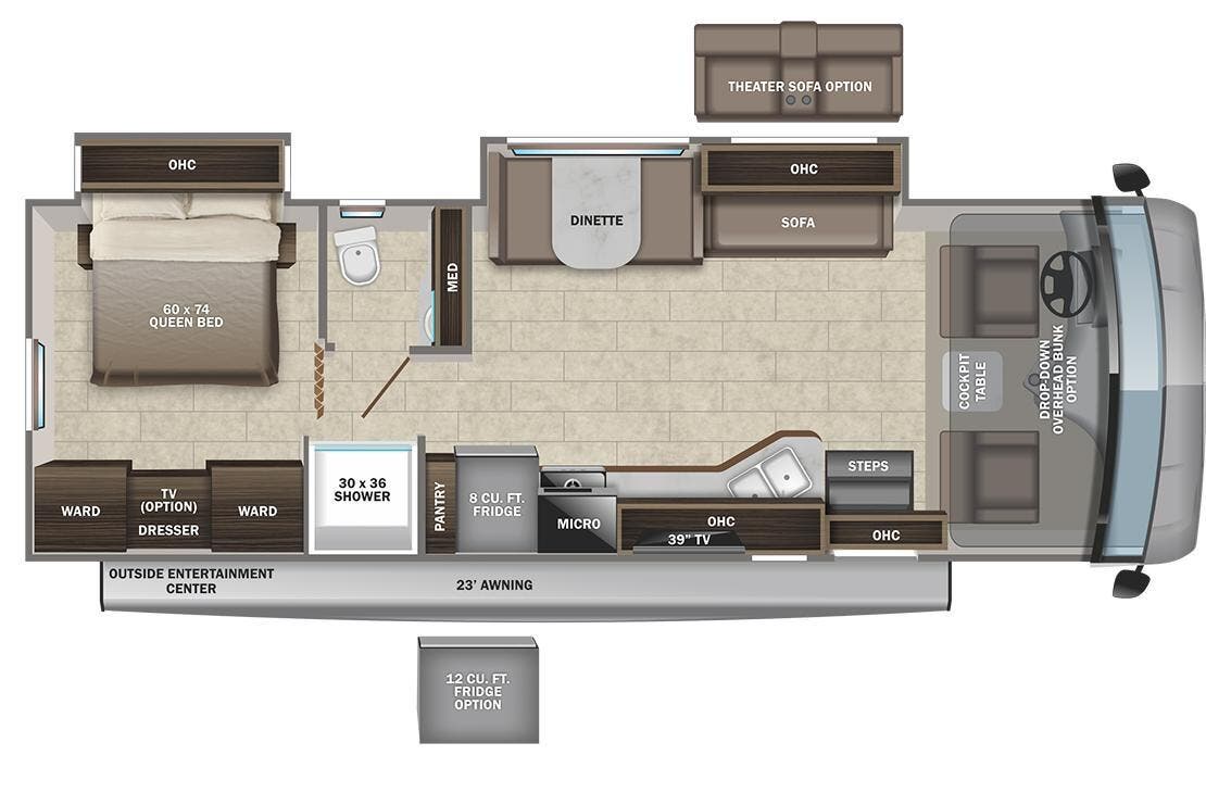 View 2022 Entegra Coach Vision 31V complete specs and manufacturer brochures