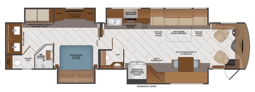 View 2022 Fleetwood Discovery LXE 44S complete specs and manufacturer brochures