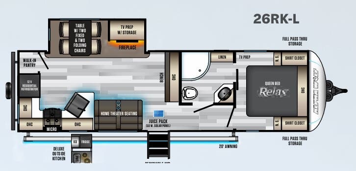 View 2022 Forest River Cherokee Alpha Wolf 26RK-L complete specs and manufacturer brochures