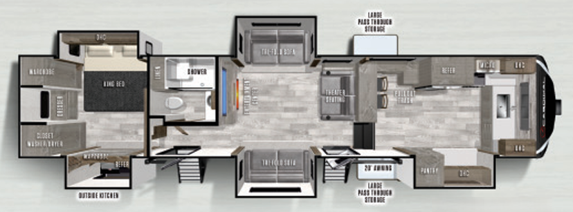 View 2022 Forest River Cardinal Limited 403FKLE complete specs and manufacturer brochures