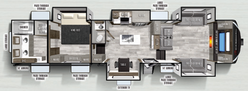 View 2022 Forest River Cardinal Luxury 370RLX complete specs and manufacturer brochures