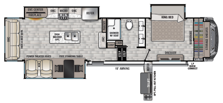 View 2022 Forest River Cedar Creek 345IK complete specs and manufacturer brochures