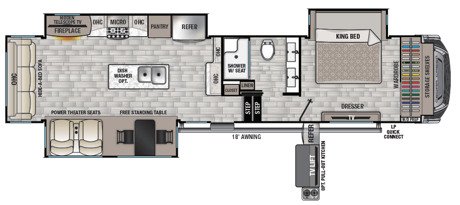 View 2022 Forest River Cedar Creek 360RL complete specs and manufacturer brochures