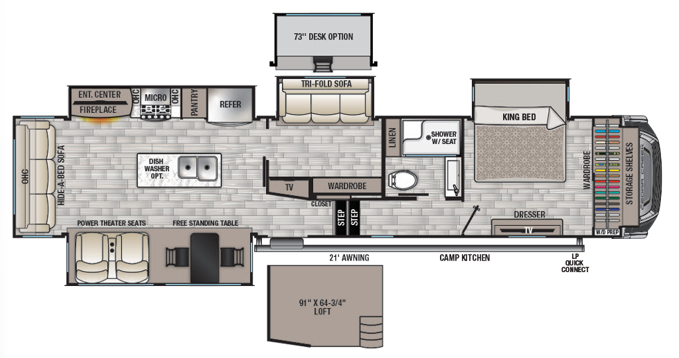 View 2022 Forest River Cedar Creek 377BH complete specs and manufacturer brochures